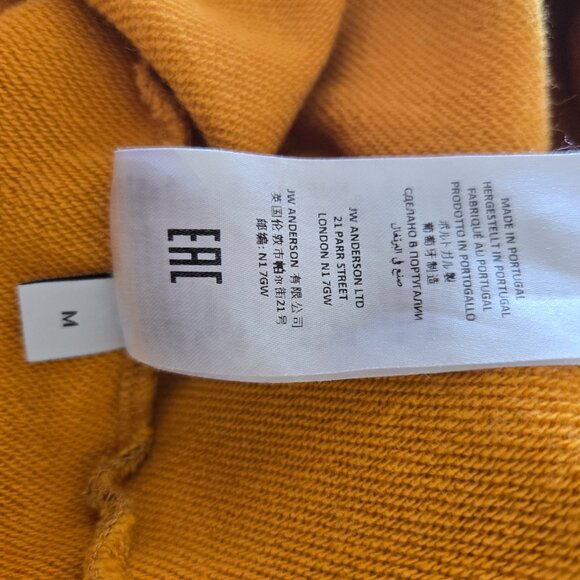 JW Anderson Orange Checkerboard Hoodie Men's Medium M - Picture 3 of 5